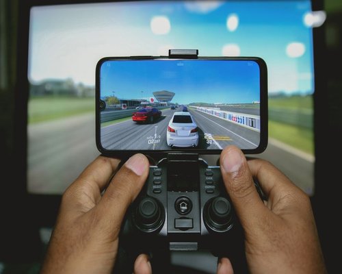 Mobile gaming interface shown during an independent Australian technology showcase