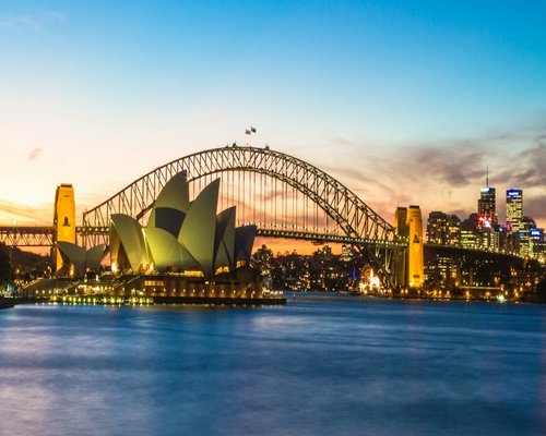 Sydney Harbour Bridge and Opera House view