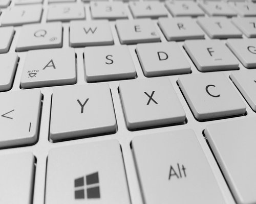 Gaming hardware and colorful keyboard exhibition